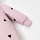 Комбинезон с капюшоном Крошка, Я "Сердечки", рост 74-80 см, розовый, фото 3