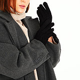 Перчатки женские, безразмерные, с утеплителем, цвет чёрный, фото 5