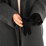 Перчатки женские, безразмерные, с утеплителем, цвет чёрный, фото 6