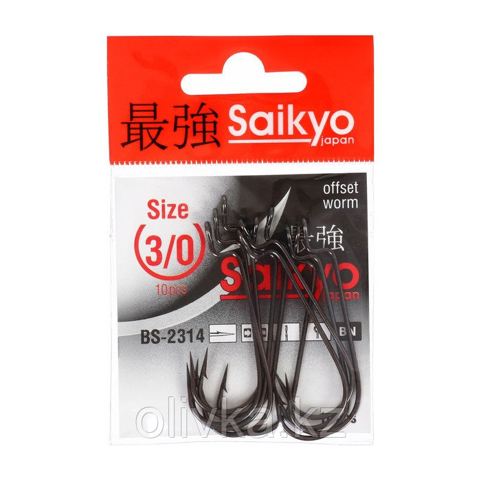 Крючки Saikyo BS-2314 BN № 3/0, 10 шт - фото 1 - id-p113238114