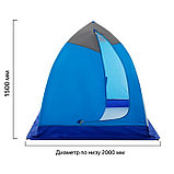 Палатка зимняя «СТЭК» Elite 1-местная, трёхслойная, дышащая, фото 2