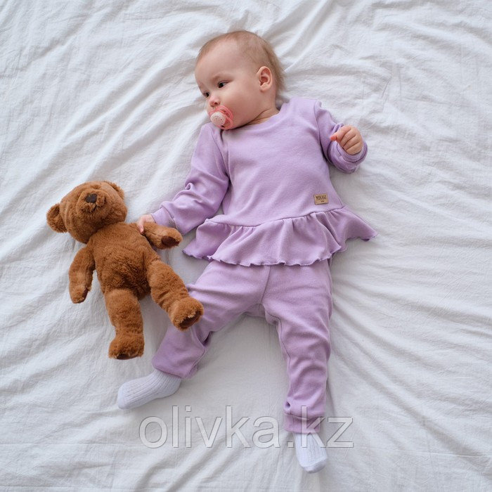 Костюм детский (джемпер, брюки) MINAKU, цвет сиреневый, рост 74-80 см - фото 3 - id-p113236097