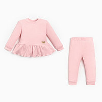 Костюм детский (джемпер, брюки) MINAKU, цвет розовый, рост 80-86 см