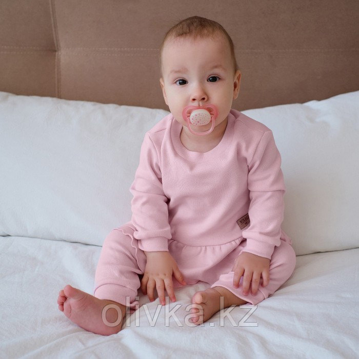 Костюм детский (джемпер, брюки) MINAKU, цвет розовый, рост 80-86 см - фото 3 - id-p113236098