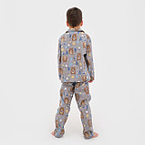 Пижама детская (рубашка, брюки) KAFTAN "Мишки", р. 98-104, бежевый, фото 3