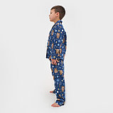 Пижама детская (рубашка, брюки) KAFTAN "Мишки", р. 122-128, синий, фото 2