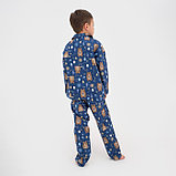 Пижама детская (рубашка, брюки) KAFTAN "Мишки", р. 122-128, синий, фото 3
