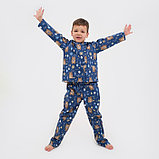 Пижама детская (рубашка, брюки) KAFTAN "Мишки", р. 122-128, синий, фото 4