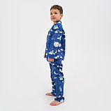 Пижама детская (рубашка, брюки) KAFTAN "Луна" р. 110-116, синий, фото 2