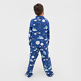 Пижама детская (рубашка, брюки) KAFTAN "Луна" р. 110-116, синий, фото 3