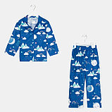 Пижама детская (рубашка, брюки) KAFTAN "Луна" р. 110-116, синий, фото 6