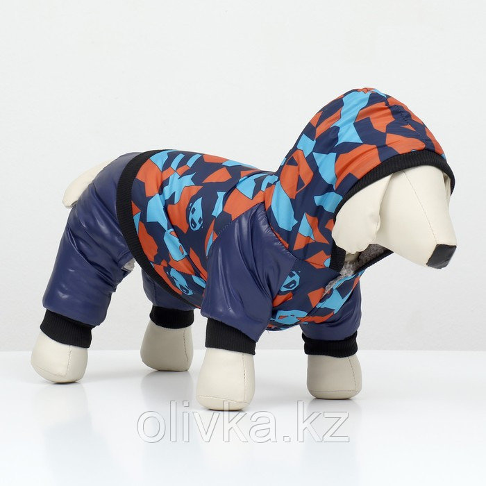 Комбинезон для собак на меховом подкладе с капюшоном, размер S - фото 3 - id-p113230830