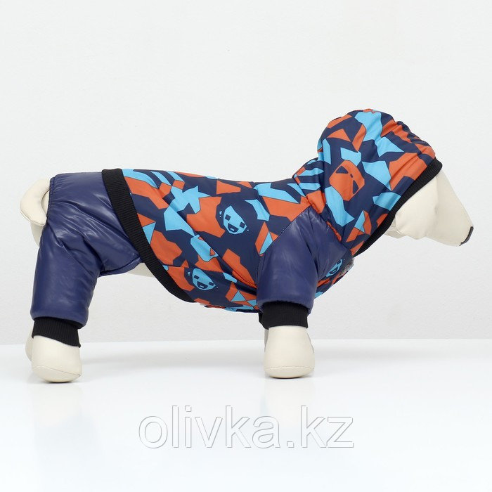 Комбинезон для собак на меховом подкладе с капюшоном, размер S - фото 4 - id-p113230830