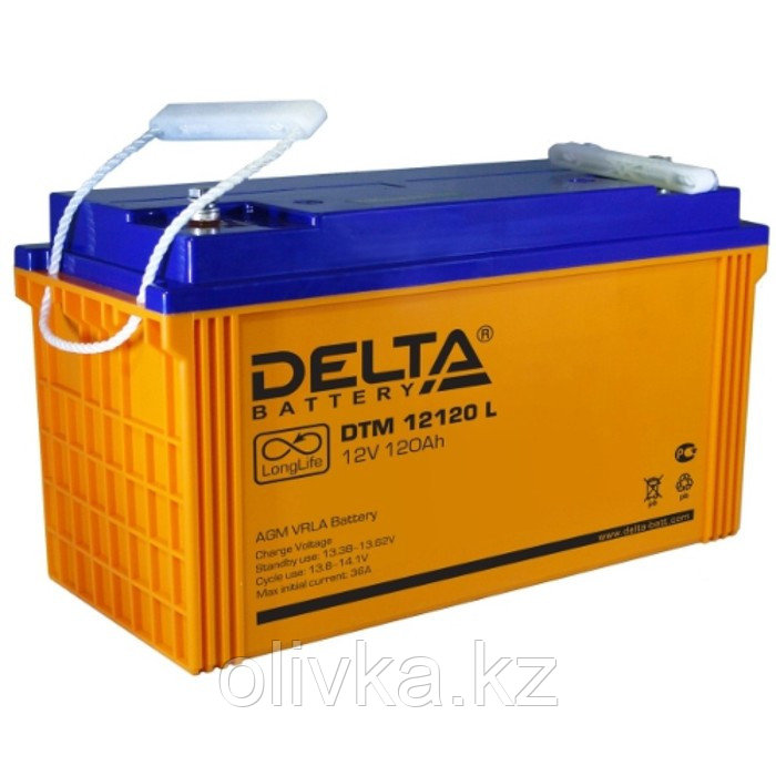 Аккумуляторная батарея Delta 120 Ач 12 Вольт DTM 12120 L - фото 1 - id-p113234582