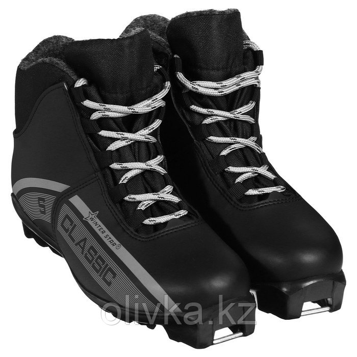 Ботинки лыжные Winter Star classic, SNS, р. 38, цвет чёрный, лого серый - фото 2 - id-p113238164