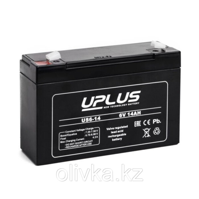 Аккумуляторная батарея UPLUS (Leoch) 14 Ач 6 Вольт US 6-14 - фото 1 - id-p113234592