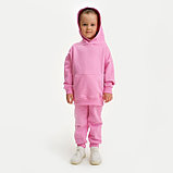 Костюм для девочки (худи, брюки) KAFTAN "Basic line", размер 28 (86-92), цвет розовый, фото 5