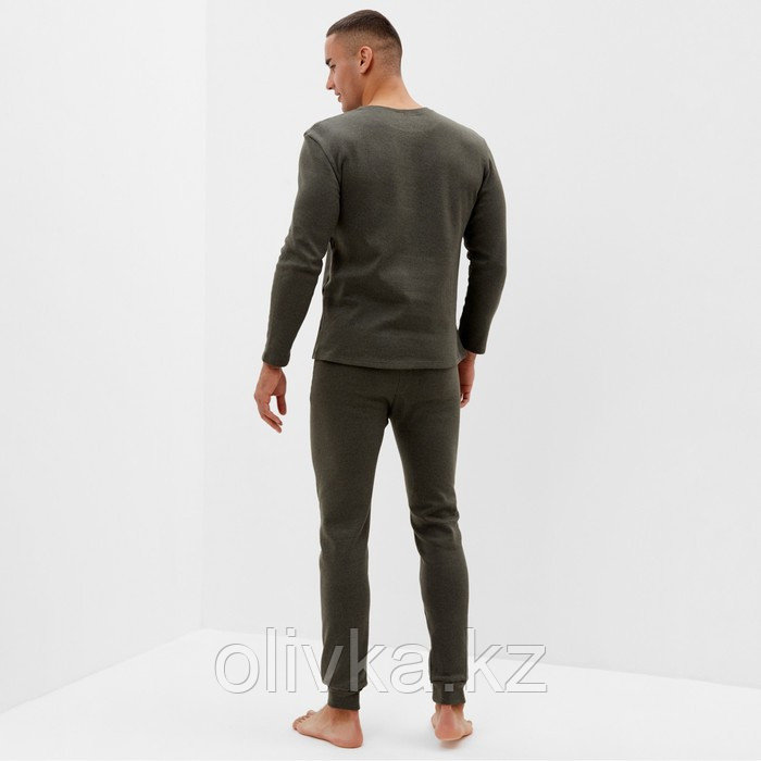 Комплект мужской термо (джемпер, брюки) MINAKU цвет хаки, р-р 48 - фото 4 - id-p113237200