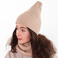Комплект женский зимний (шапка/снуд), цвет какао, размер 56-58