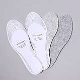Стельки для обуви детские, утеплённые, двухслойные, фольгированные, с шаблонами, 25-36 р-р, пара, цвет серый, фото 4