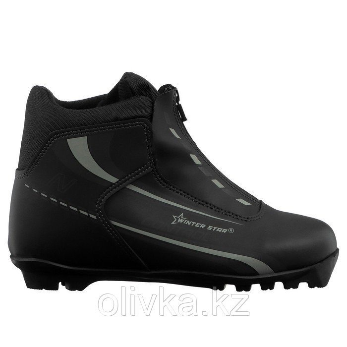 Ботинки лыжные Winter Star control, NNN, р. 37, цвет чёрный, лого серый - фото 1 - id-p113238186