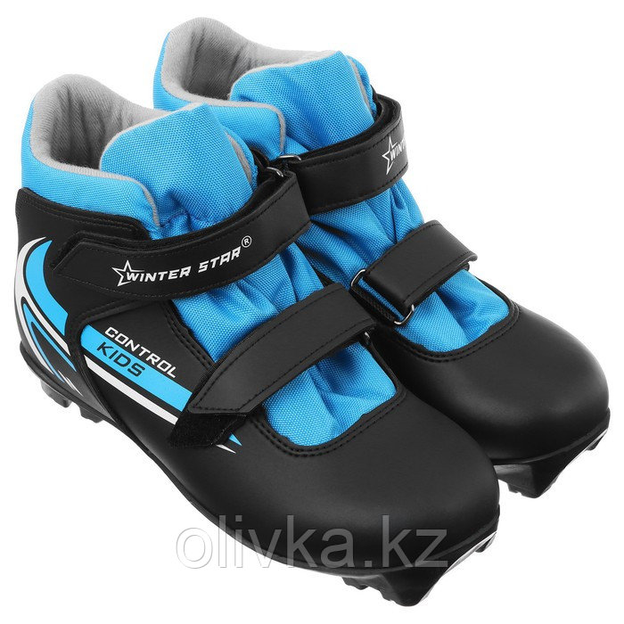 Ботинки лыжные детские Winter Star control kids, NNN, р. 33, цвет чёрный, лого синий - фото 2 - id-p113238188