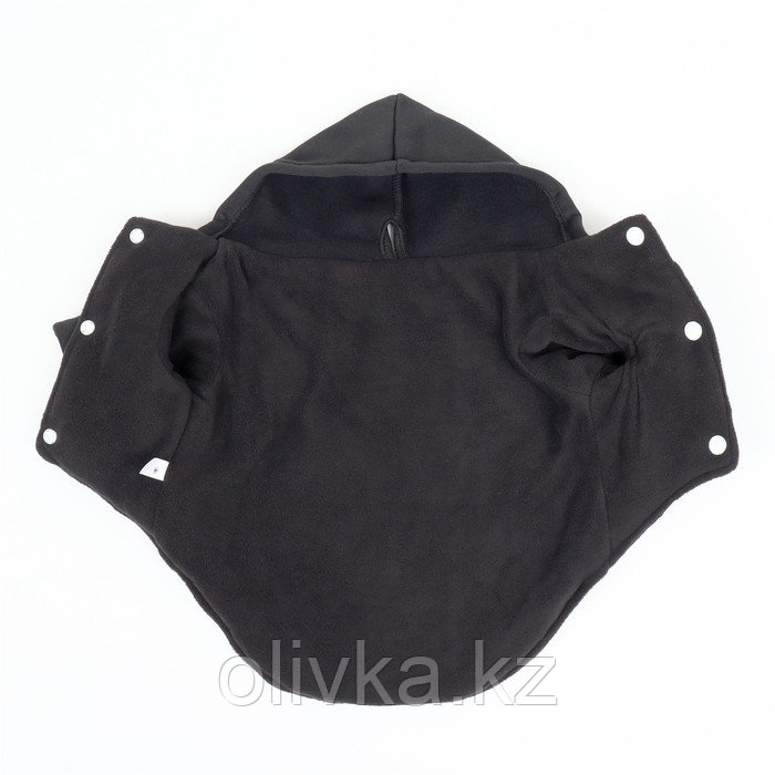 Куртка для собак "Спорт" с капюшоном, размер M (ДС 30, ОГ 40, ОШ 30 см), чёрная - фото 9 - id-p113237225