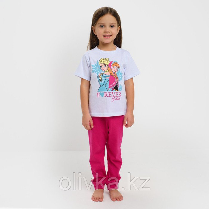 Комплект для девочки (футболка, брюки) «Холодное сердце», Disney, рост 122-128 (34) - фото 9 - id-p113235677