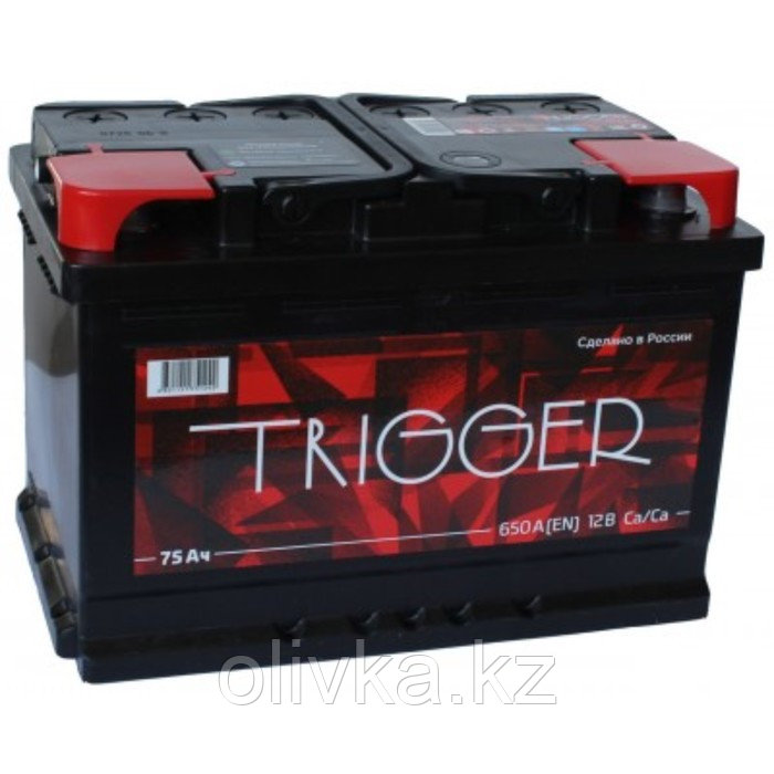 Аккумуляторная батарея Trigger 75 Ач 6СТ-75.1 VL, прямая полярность - фото 1 - id-p113234618