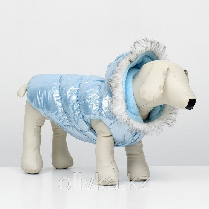 Куртка для собак "Легкость", размер L (ДС 34, ОГ 47, ОШ 34 см, до 11 кг), голубая - фото 2 - id-p113238222
