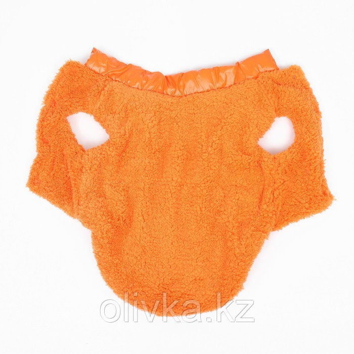 Куртка для собак "Блеск", M (ДС 30, ОГ 43, ОШ 28 см, до 7 кг), оранжевая - фото 7 - id-p113238224