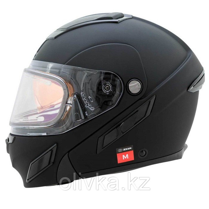 Шлем снегоходный ZOX Brigade, стекло с электроподогревом, матовый, размер 5XL, чёрный - фото 2 - id-p105783193