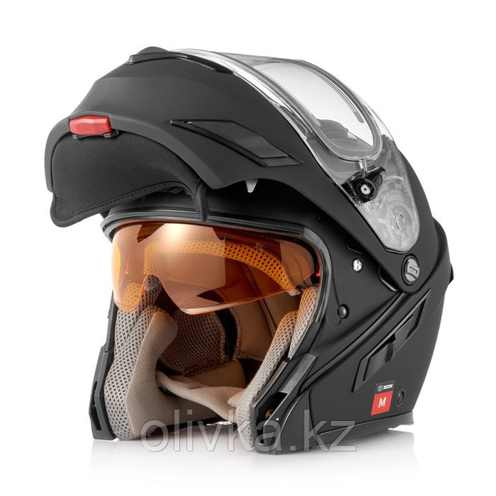 Шлем снегоходный ZOX Brigade, стекло с электроподогревом, матовый, размер 5XL, чёрный - фото 8 - id-p105783193