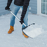 Лопата пластиковая, ковш 380 × 380 мм, морозостойкая, с алюминиевой планкой, алюминиевый черенок, «Снежинка»,, фото 6
