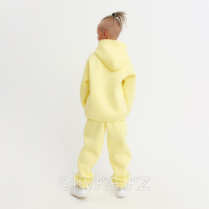 Костюм детский (худи, брюки) MINAKU: Basic Line KIDS, oversize, цвет жёлтый, рост 146 - фото 8 - id-p113235197