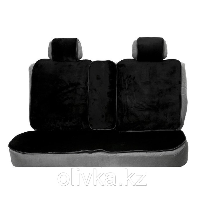 Накидки Alpaca Plus, искусственный мех, комплект на весь салон, черный - фото 2 - id-p113230117