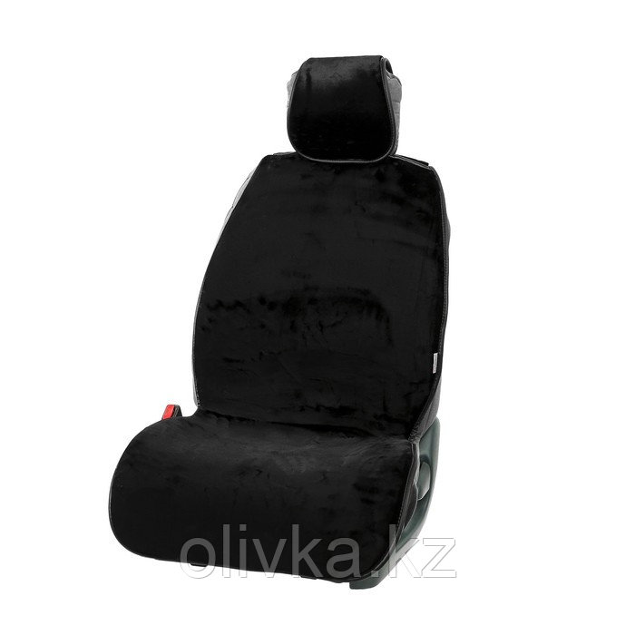 Накидки Alpaca Plus, искусственный мех, комплект на весь салон, черный - фото 3 - id-p113230117