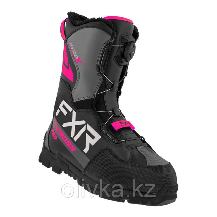 Ботинки женские FXR X-Cross Pro BOA, с утеплителем, черные, розовые, размер 40
