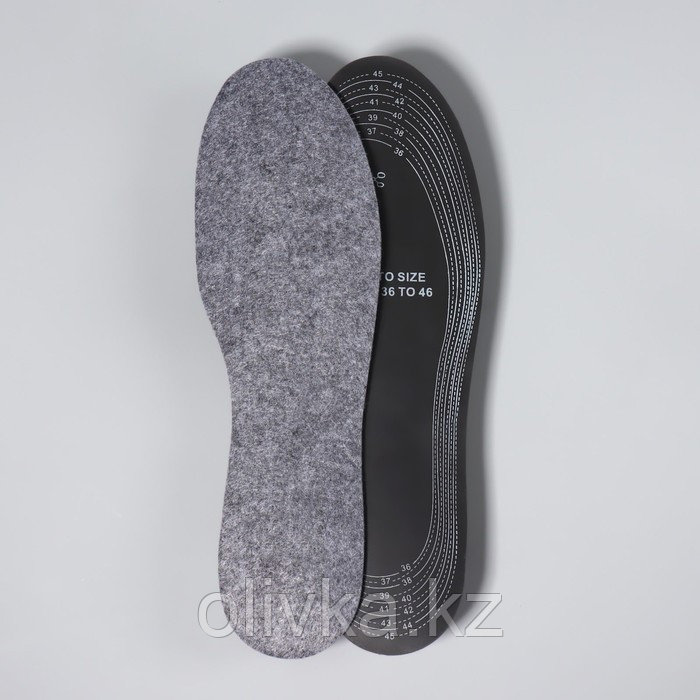 Стельки для обуви, универсальные, 36-46 р-р, 29 см, пара, цвет чёрный/серый - фото 2 - id-p113230155