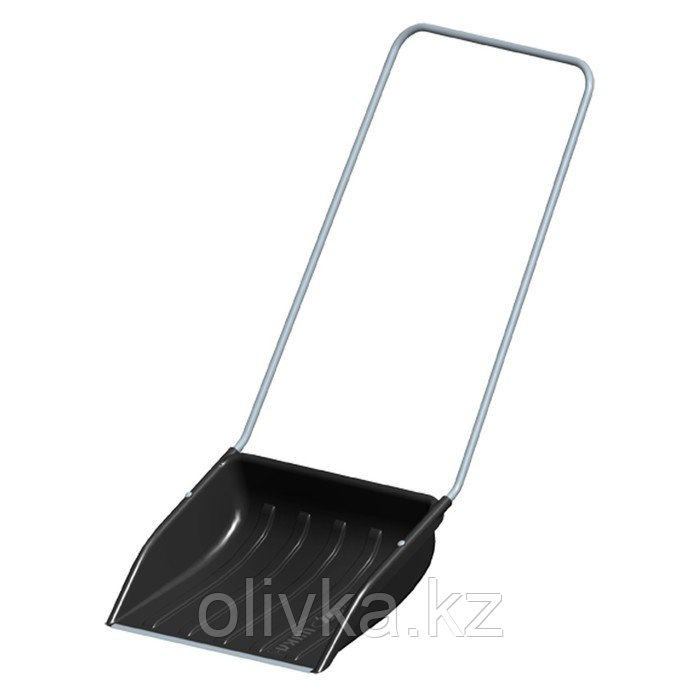 Движок пластиковый, размер ковша 47 × 68 см, металлическая планка, чёрный - фото 1 - id-p113239287