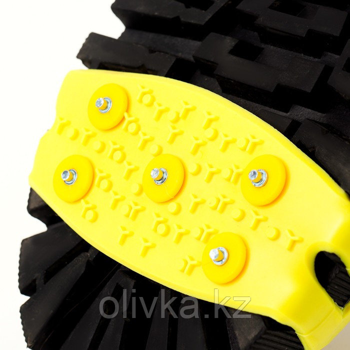 Ледоступы на носок, 5 шипов, универсальные, желтые - фото 3 - id-p113238288