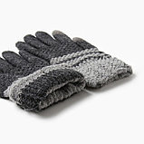 Перчатки мужские, цвет серый, размер 10, фото 3