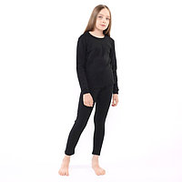 Термобельё для девочки (джемпер, брюки), цвет чёрный, рост 134 см