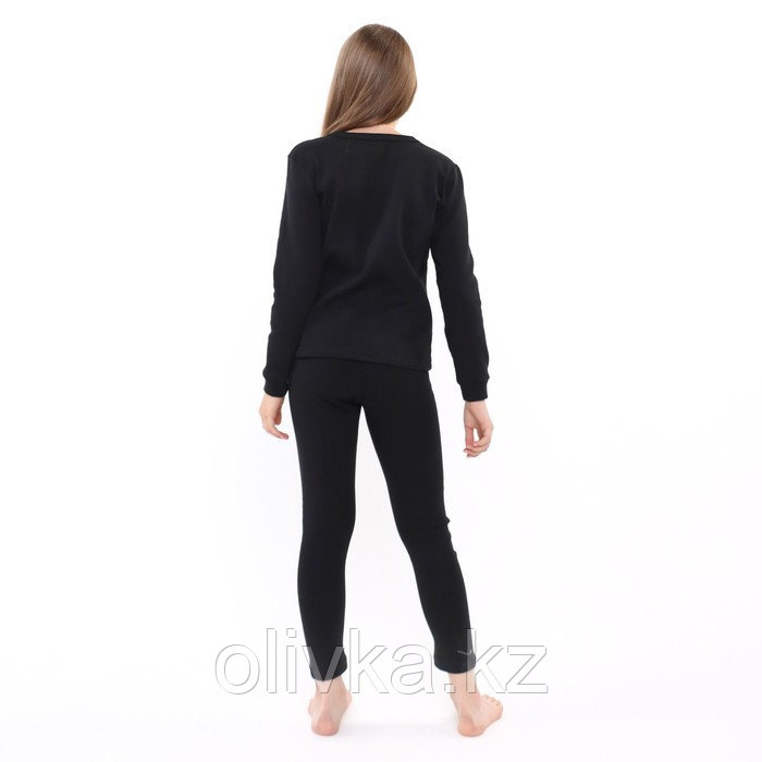 Термобельё для девочки (джемпер, брюки), цвет чёрный, рост 134 см - фото 3 - id-p113235258