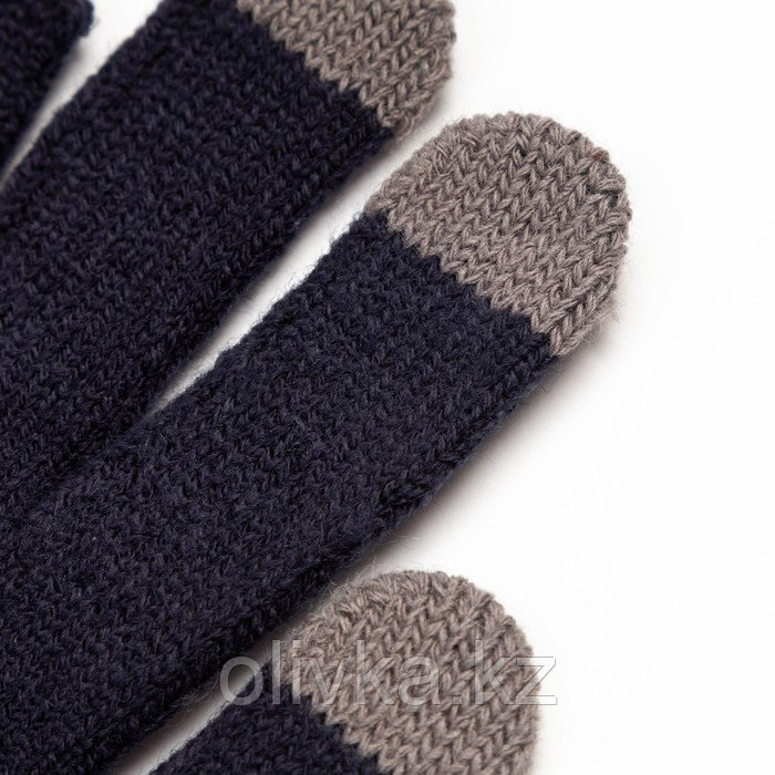 Перчатки мужские для сенсорных экранов, цвет тёмно-серый, размер 9-10 (24-26) - фото 3 - id-p113235728