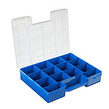 Коробка для рыболовных мелочей К-07, пластмасса, 26.5 х 19.5 х 5 см, синяя, фото 2