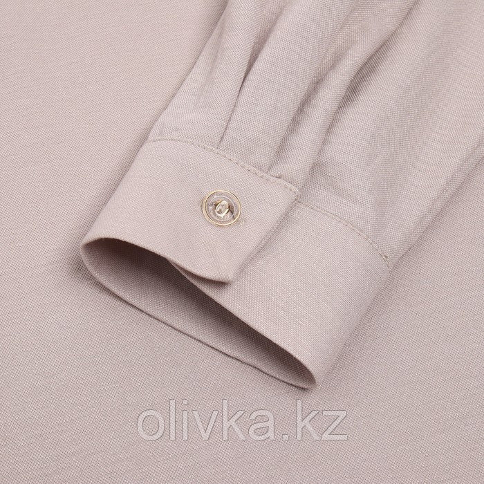 Костюм женский (сорочка, брюки) MINAKU: Home collection цвет бежевый, р-р 48 - фото 9 - id-p105782810