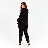 Комплект женский (толстовка, брюки) MINAKU: Home comfort цвет чёрный, р-р 54, фото 3