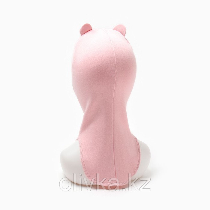 Шапка-мишка для девочки, цвет пудра, размер 42-46 - фото 3 - id-p113238318