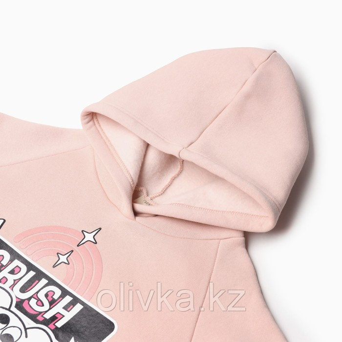 Толстовка (худи) для девочки MINAKU: CRUSH, цвет розовый, рост 134 см - фото 2 - id-p113239379